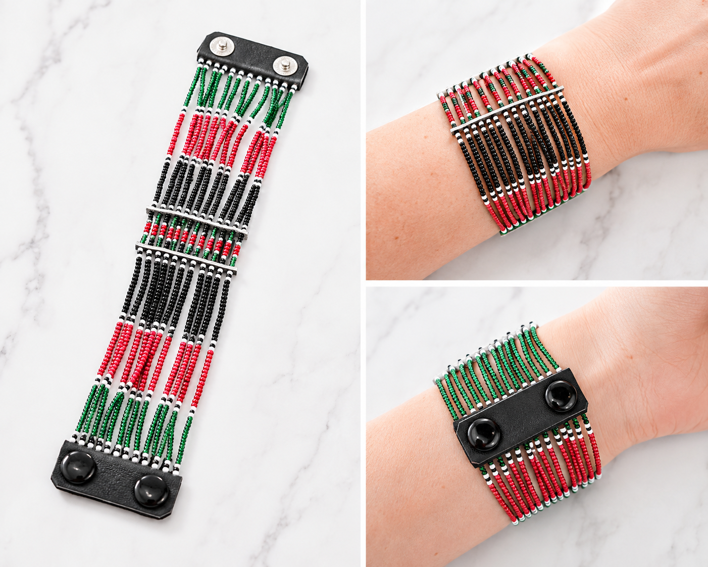 Kenyan Flag Bracelet