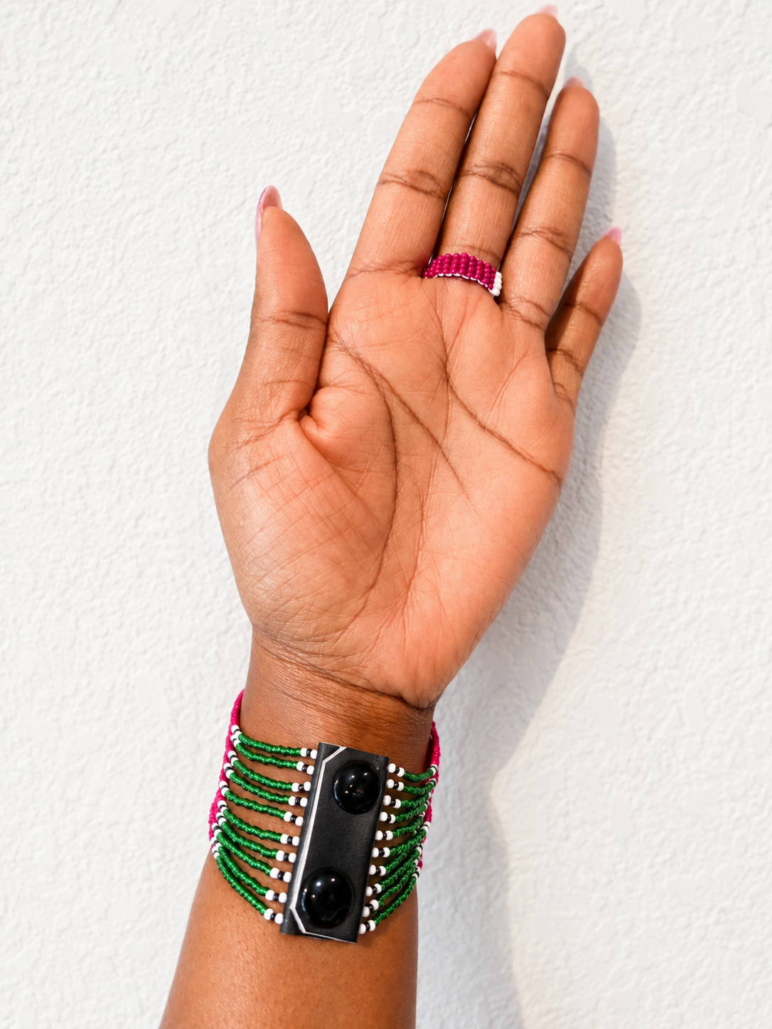 Kenyan Flag Ring Bracelet