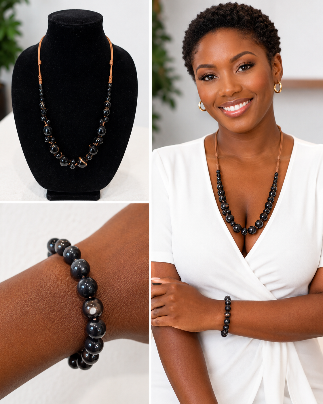 Black Bracelet and Necklace