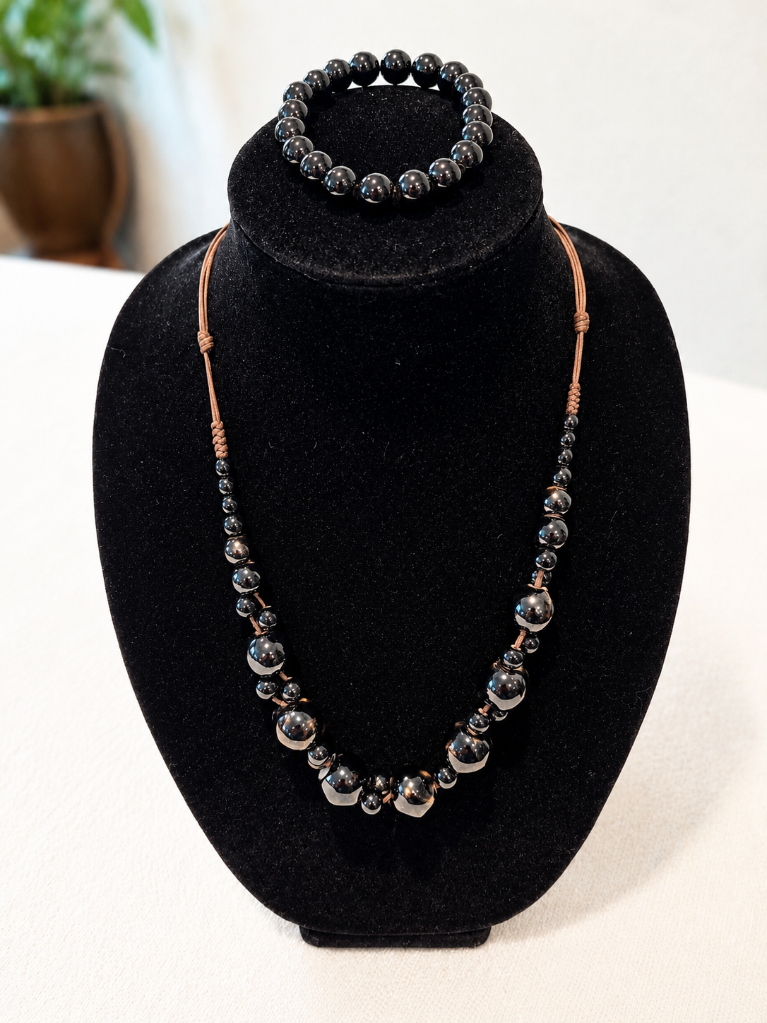 Black Bracelet and Necklace