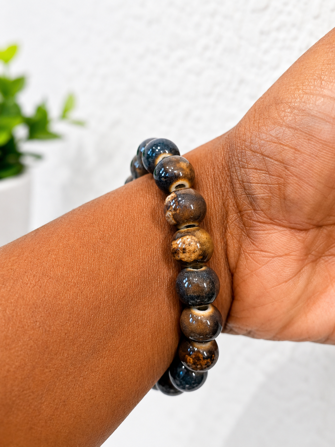 Dirty Grey and Brownish Necklace and Bracelet