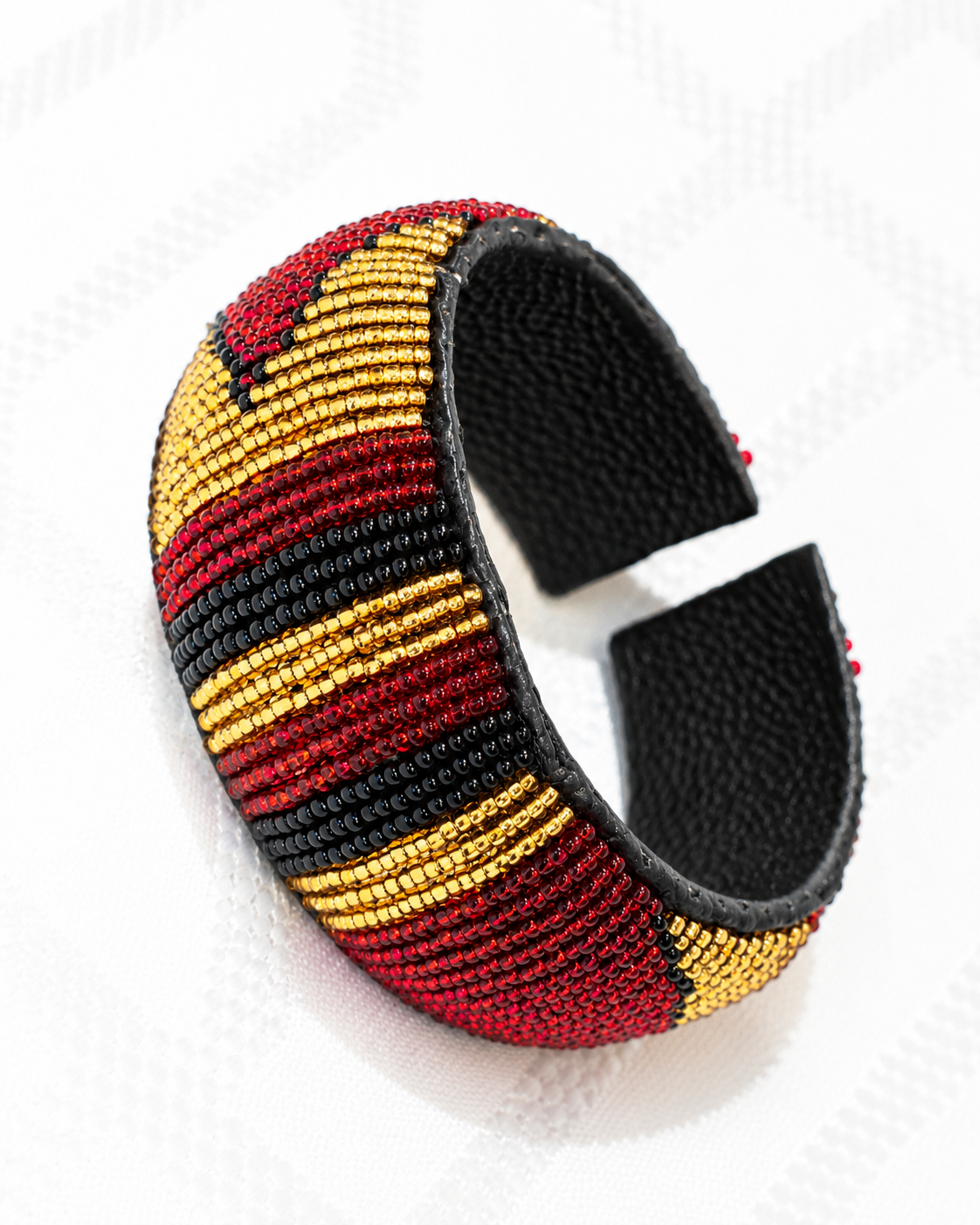 Red, black and Gold Big bracelet