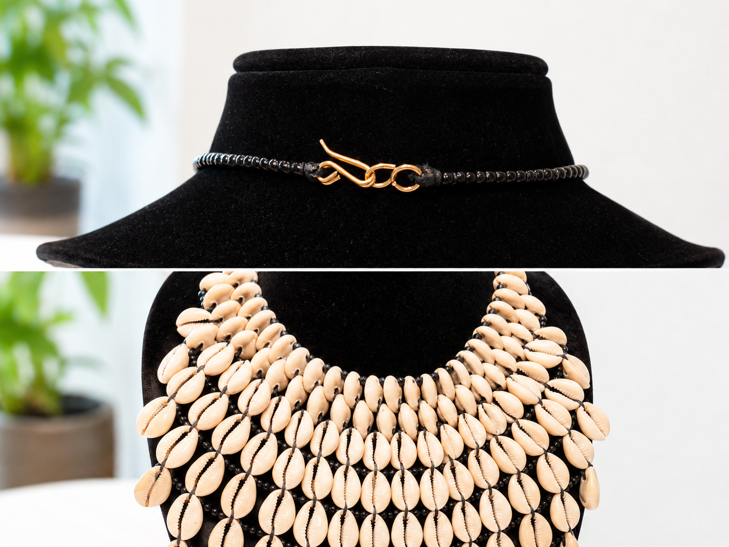 Shell Necklace and Bracelet