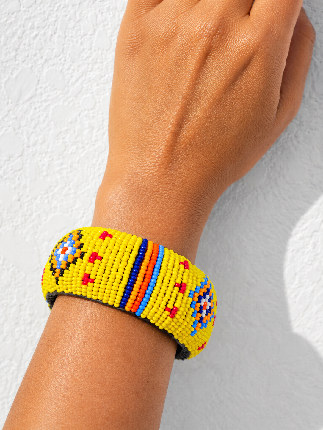 Yellow Beaded big Bracelet
