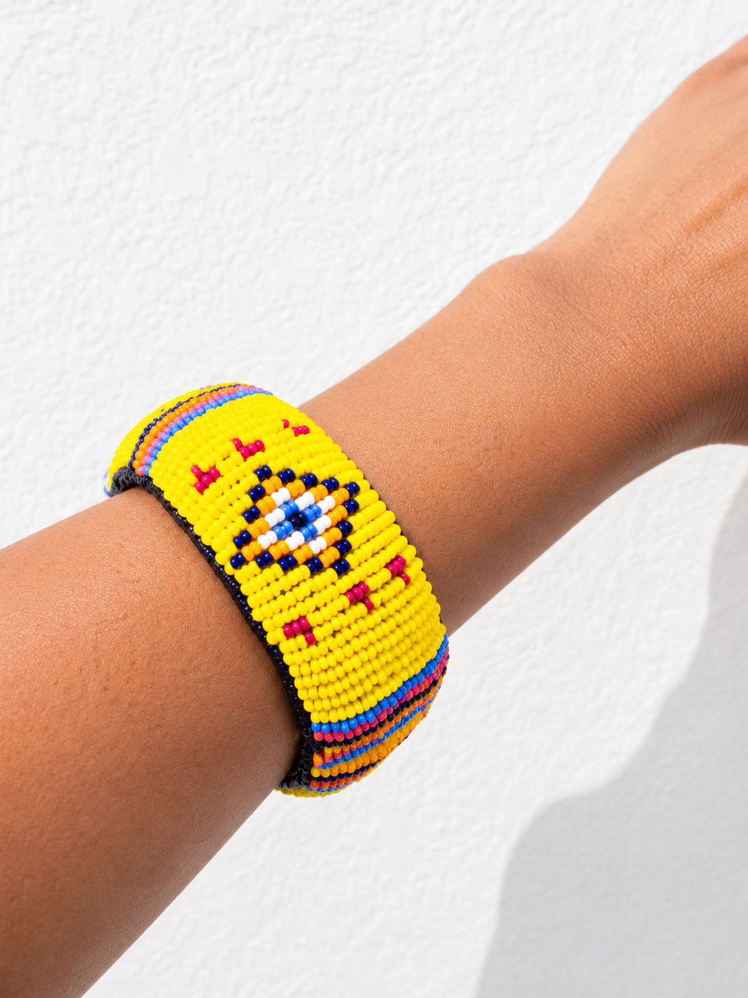 Yellow Beaded big Bracelet