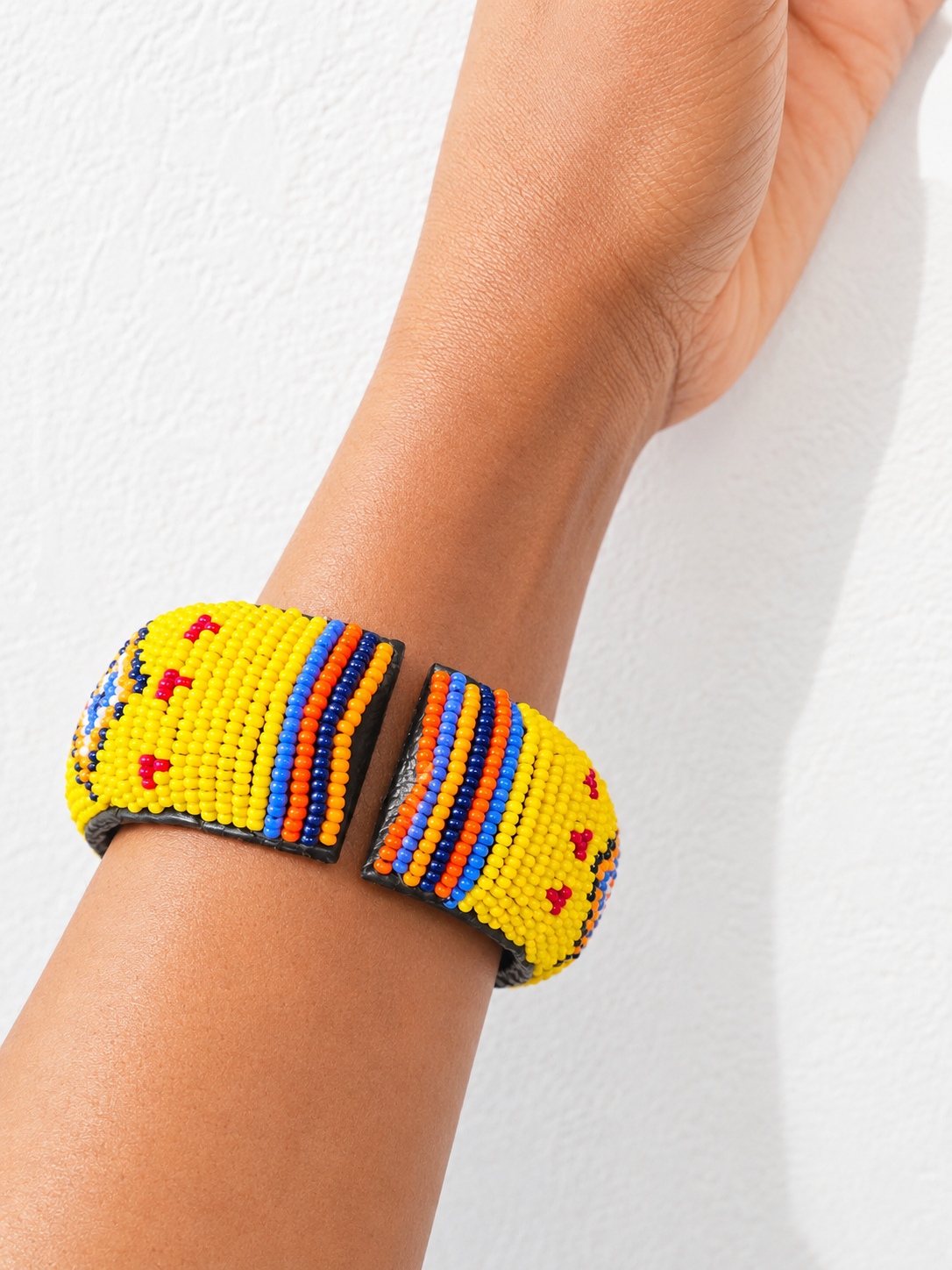 Yellow Beaded big Bracelet